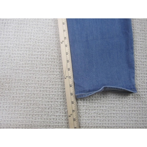 Old Navy‎ Jeans Womens 8 Blue High-Rise Loose Wide Leg Stretch Denim Mid Wash - Picture 8 of 10